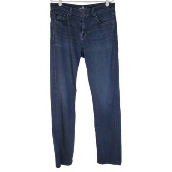 7 For All Mankind Men’s The Straight Vintage Perennial Dark Wash Jeans 34 - Picture 11 of 11